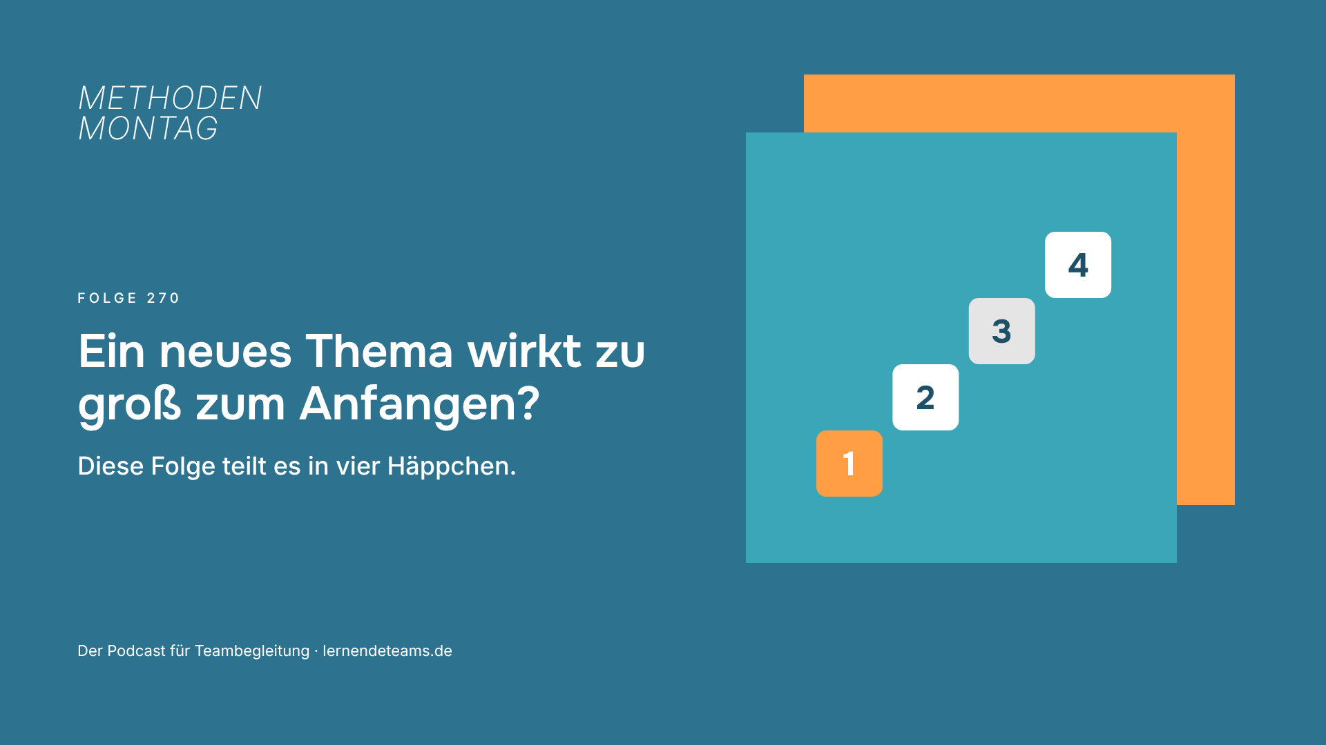 Ein neues Thema wirkt zu groß zum Anfangen? Diese Folge teilt es in vier Häppchen.