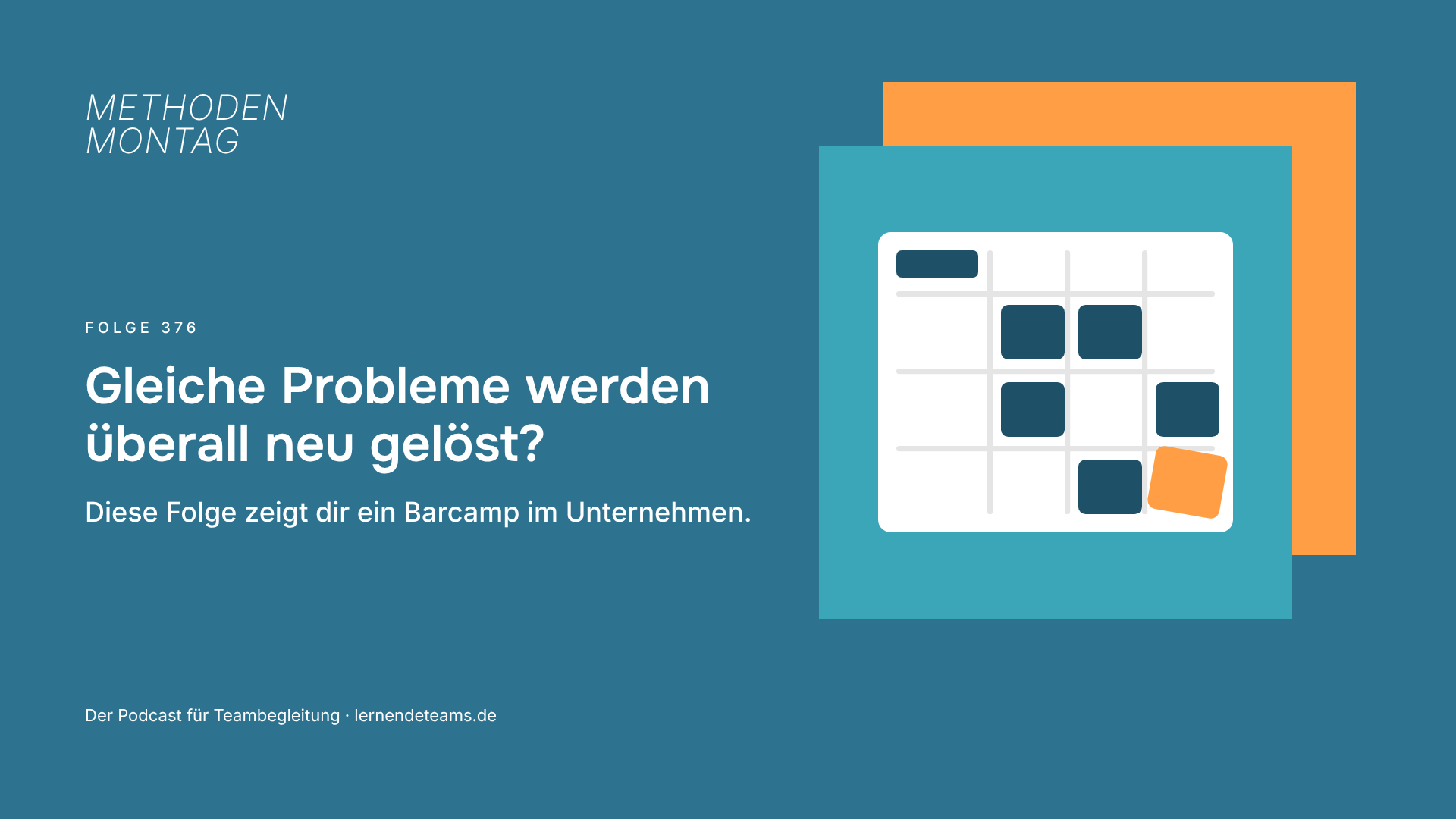 Gleiche Probleme werden überall neu gelöst? Diese Folge zeigt dir ein Barcamp im Unternehmen.